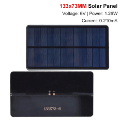 Mini panneau solaire 6V 210mA 1.26W 133x73mm