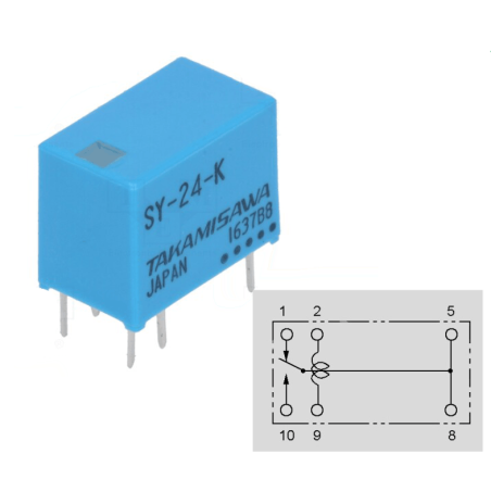 Relais de Signal 24V 1A SY-24-K Dip6