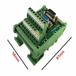 Module PCB  HDP15-MG6 D-SUB DIN RAIL DB15 Male et femelle