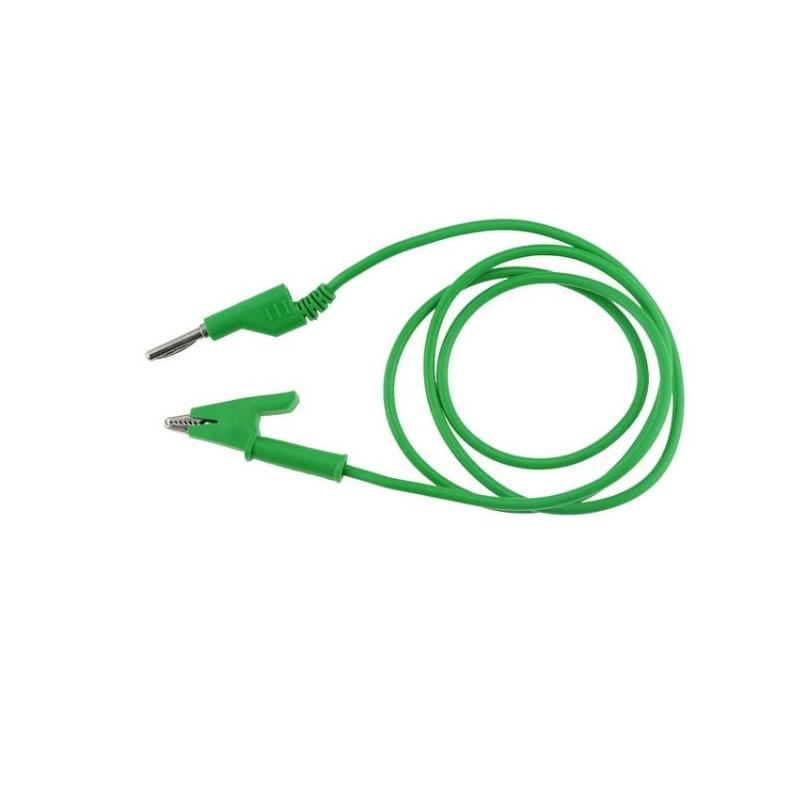 Cable Fiche Banane Vers fiche Crocodile 1M 4MM Vert