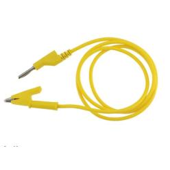 Cable Fiche Banane Vers fiche Crocodile 1M 4MM Jaune