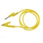 Cable Fiche Banane Vers fiche Crocodile 1M 4MM Jaune