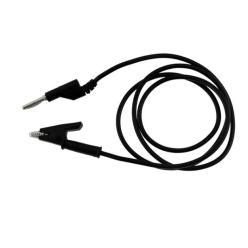 Cable Fiche Banane Vers fiche Crocodile 1M 4MM Noir