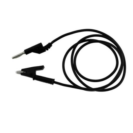 Cable Fiche Banane Vers fiche Crocodile 1M 4MM Noir