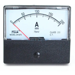 Ampèremètre à panneau analogique AC 0-200A, jauge DH-670