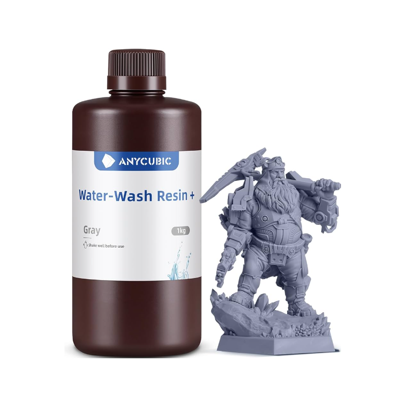 Resine 3D Anycubic lavable à l'eau (Water Washable) Gris 1Kg