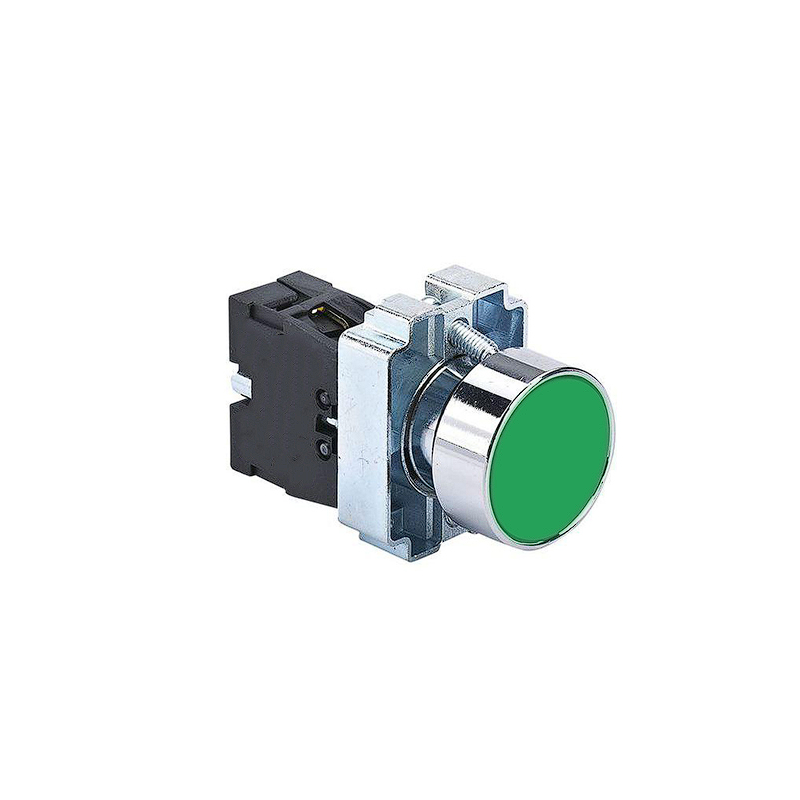 BOUTON POUSSOIR VERT NO DIAM 22