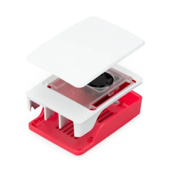 Boîtier pour Raspberry Pi 5 rouge-blanc original  SC1159