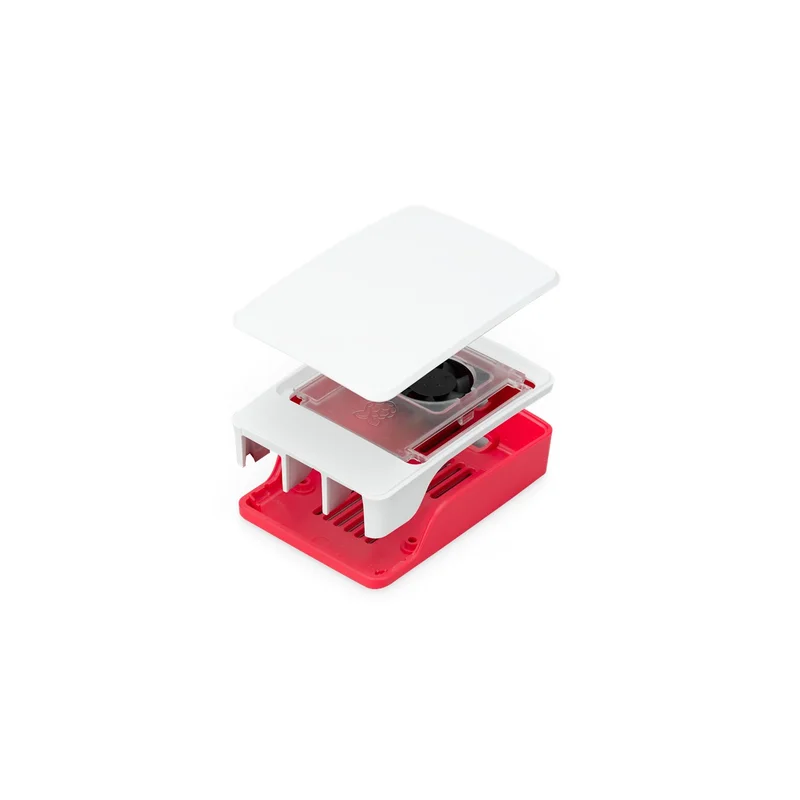 Boîtier pour Raspberry Pi 5 rouge-blanc original  SC1159