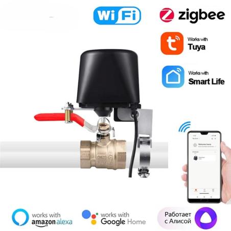 Contrôleur de vanne d'eau Smart  WiFi avec minuterie, interrupteur automatique via Alexa, Smart Things, Home Assistant