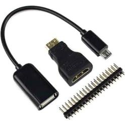 KIT ACCESEOIRES POUR RASPBERRY PI ZERO MINI HDMI+USB+GPIO