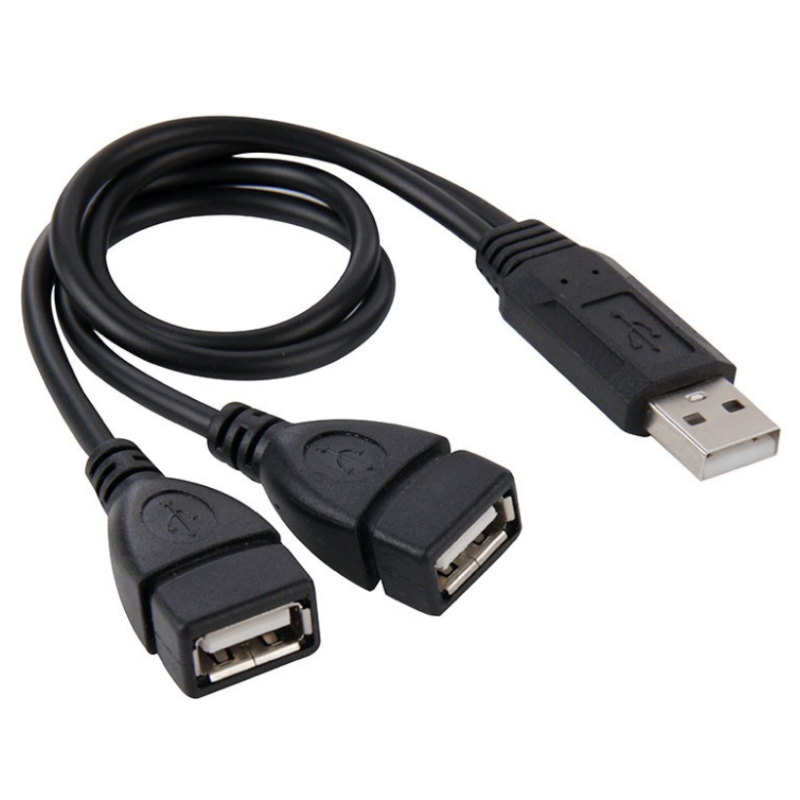 Cable USB 2.0 Male vers deux cable Femelle 30cm