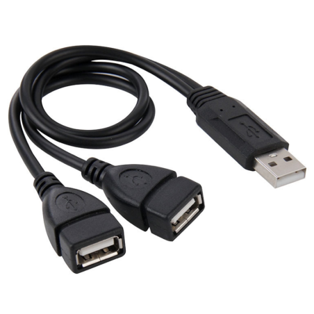 Cable USB 2.0 Male vers cable Femelle Double  30cm