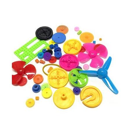 Kit engrenage en plastique coloré 55 pièces pour bricolage ,boite de vitesses ,jouet de voiture et engrenage de moteur