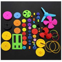 Kit engrenage en plastique coloré 55 pièces pour bricolage ,boite de vitesses ,jouet de voiture et engrenage de moteur