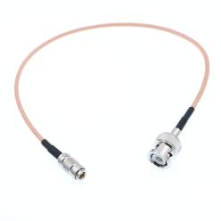 Cable Mini BNC DIN 1.0/2.3 CC4 mâle vers BNC mâle/femelle, connecteur 75 Ohm RG179 30CM