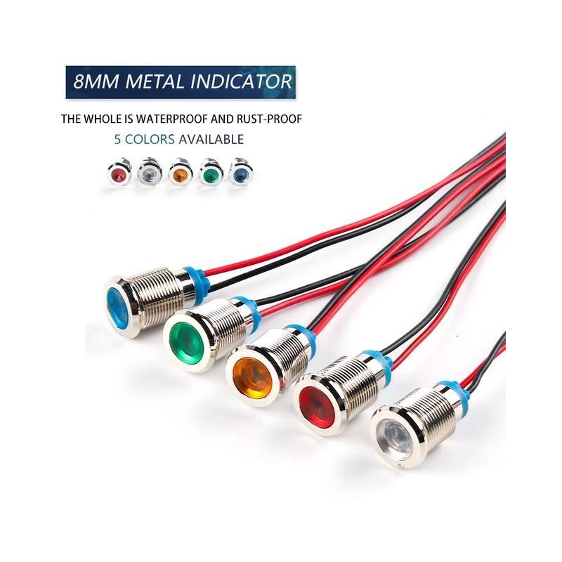 Indicateur 8mm LED waterproof