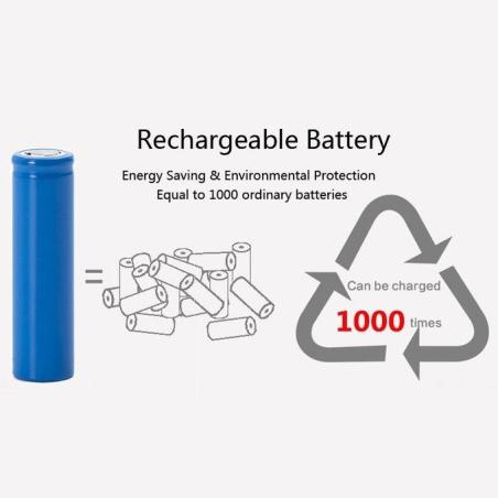 Pile Rechargeable 18650 3.7V 10800mAh - Dessus Plat