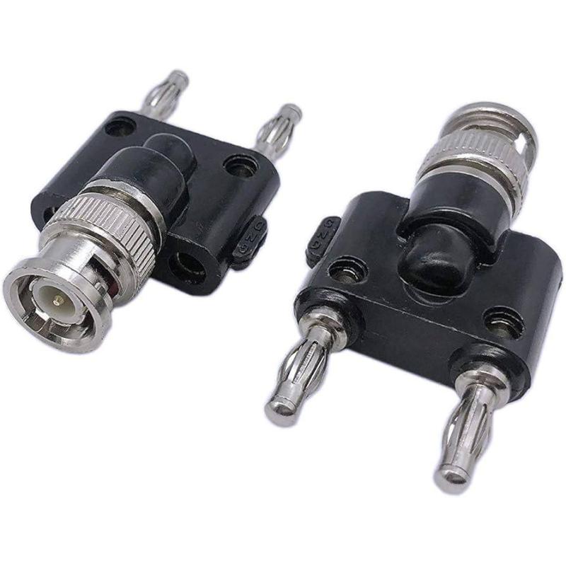 Adaptateur BNC male vers fiche banane 4mm