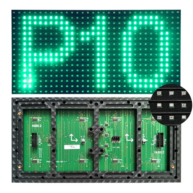 Panneau d'affichage LED P10 32x16 couleur verte P10-SMD2835