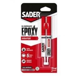 Colle Epoxy Bi-composant Rapide en seringue 25ml Sader