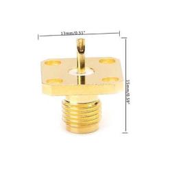 Connecteurs SMA femelle coaxial RF à 4 trous pour montage sur panneau