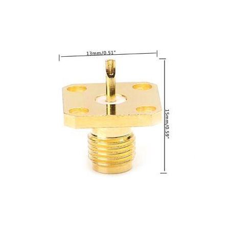 Connecteurs SMA femelle coaxial RF à 4 trous pour montage sur panneau