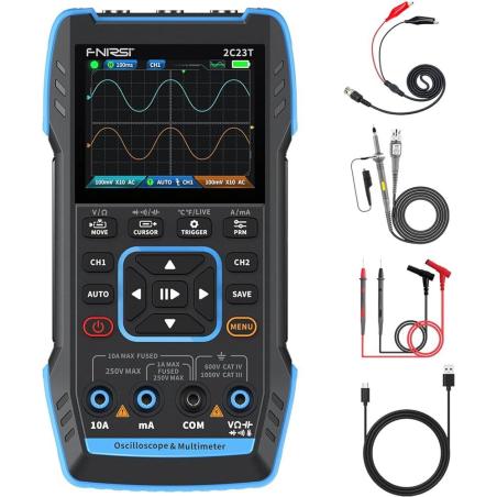 Oscilloscope, multimètre et générateur de signaux FNIRSI 2C23T 10MHZ