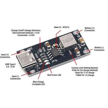 Module de charge IP2312 Full CC/CV