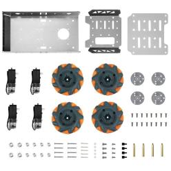 Platforme de voiture intelligente en alliage avec roue mecanum 360° 4WD