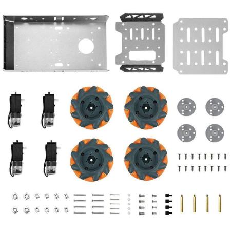 Platforme de voiture intelligente en alliage avec roue mecanum 360° 4WD