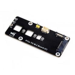 PCIe To M.2 Adapter Board (C) for Raspberry Pi 5, Supports NVMe Protocol M.2 Solid State Drive, High-speed Reading/Writing