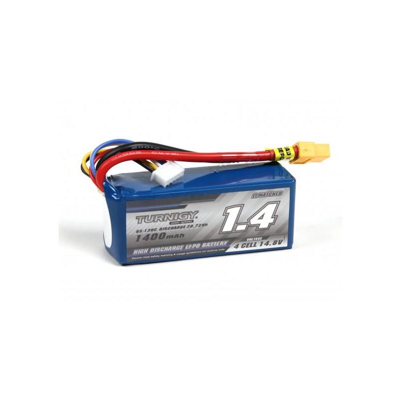 Batterie lipo Turnigy 1400mAh 4S 65C Lipo Pack w/XT60