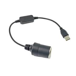 Adaptateur secteur 5V à 12V USB vers prise allume-cigare femelle