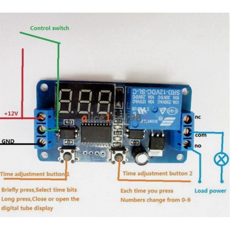 Module de charge et décharge de batterie avec fonction minuterie