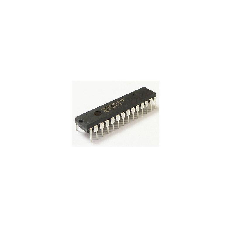 ENC28J60-I/SP Ethernet Controller 10Mbps Serial-SPI  3.3 V  28-Pin SPDIP