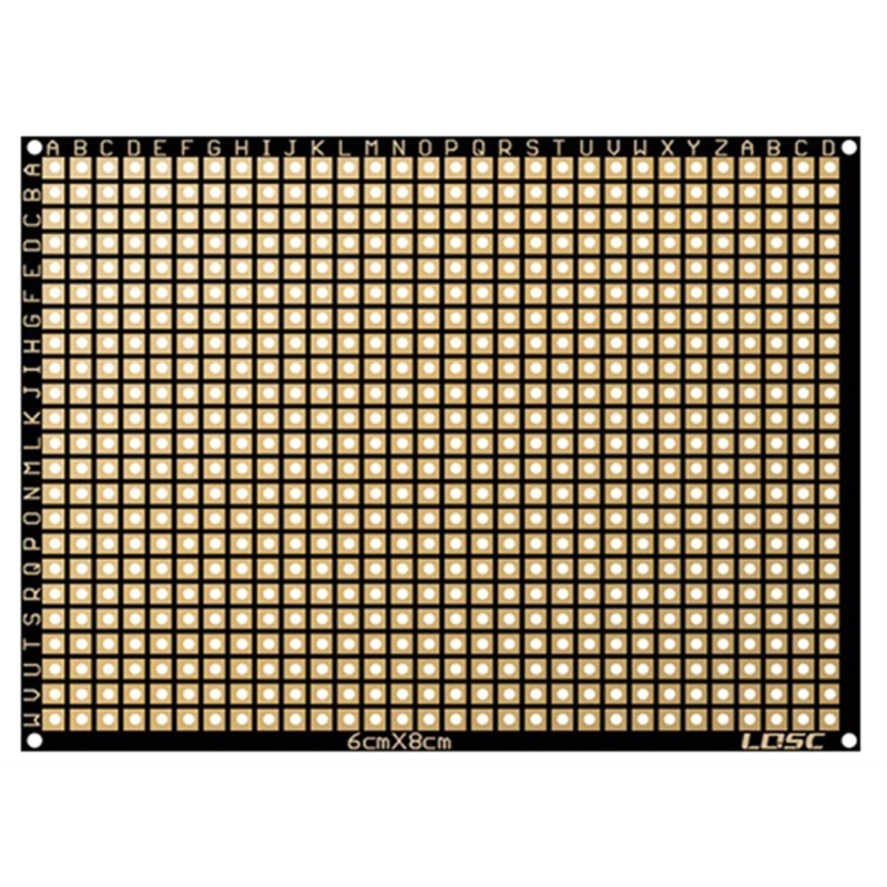 Carte PCB FR4 flexible double face 6x8cm