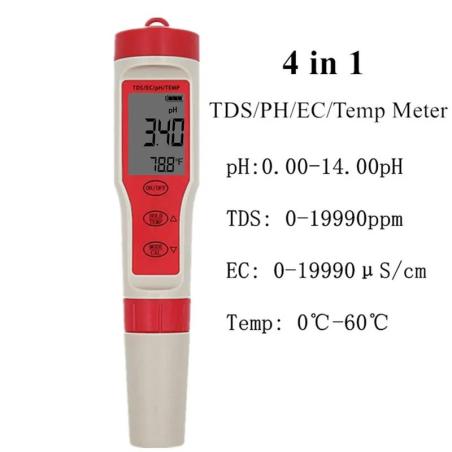 PH-mètre  EZ9908 4en1 TDS EC PH testeur de température de l'eau