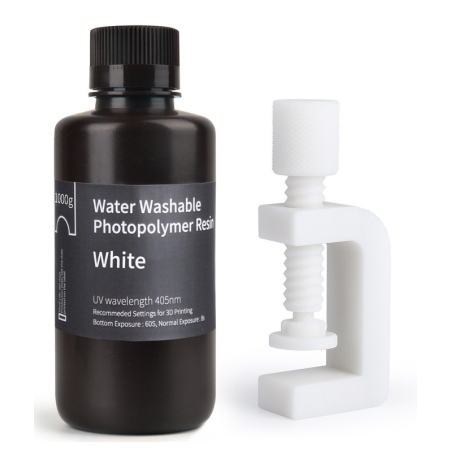 Résine Lavable à l'eau Blanc Elegoo - 1000 ml