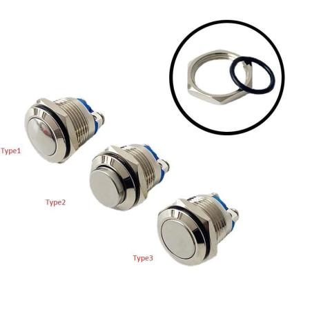 Interrupteur métallique 16mm Étanche IP65