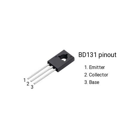 BD131 Transistor NPN TO-126 70V 3A 15W