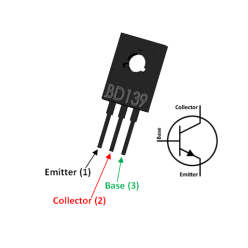 BD139 Transistor simple bipolaire (BJT) NPN 80V 1.25W 1.5A 250 hFE