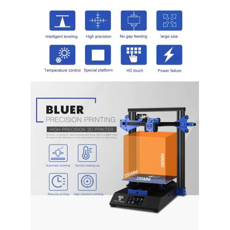 Imprimante 3D BLUER 3D Printer  235X235X280mm Niveau automatique / Détection de filament / Reprise d'impression