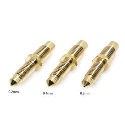 E3DV6 Integrated Brass Nozzle With Throat 1.75/0.4mm