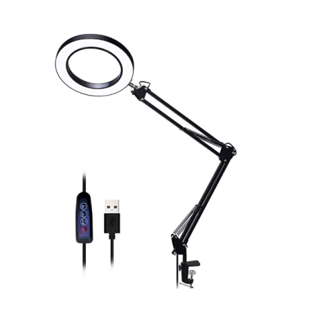 Lampe loupe pour inspection USB LED 5X