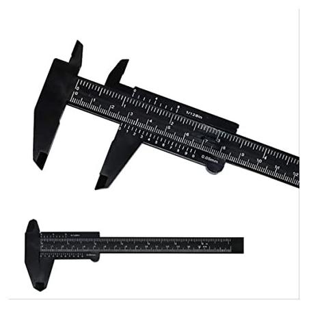 PIED A COULISSE VERNIER 0-150 MM PLASTIQUE NOIR