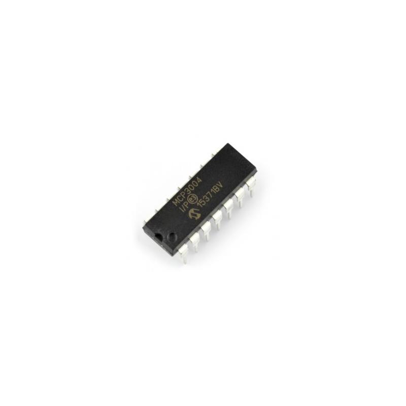 MCP3004-I/P Convertisseurs analogique-numérique - CAN 10-bit SPI 4 Chl IND TEMP