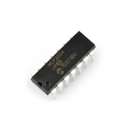 MCP3004-I/P Convertisseurs analogique-numérique - CAN 10-bit SPI 4