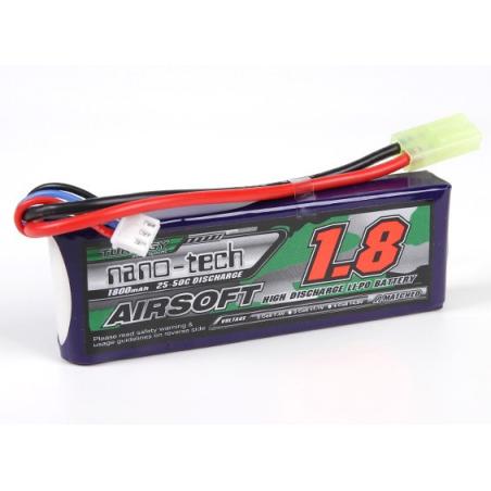 Batterie Turnigy nano-tech 1800mah 2S 25~50C Lipo AIRSOFT Pack