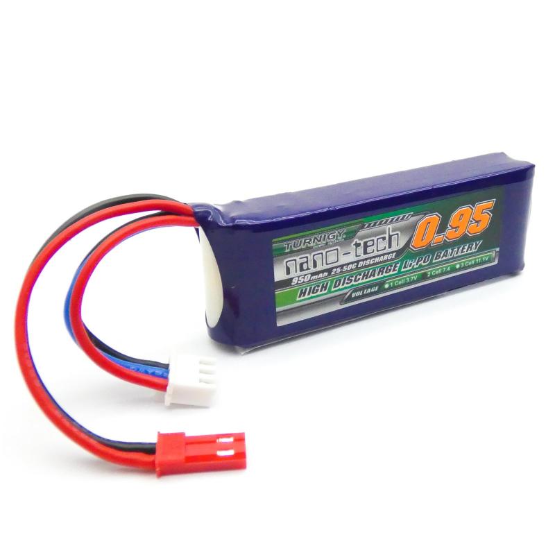 Batterie Turnigy Nano-Tech 950mAh 2S LiPo Battery Pack 25C 50C JST Connecteur Plug